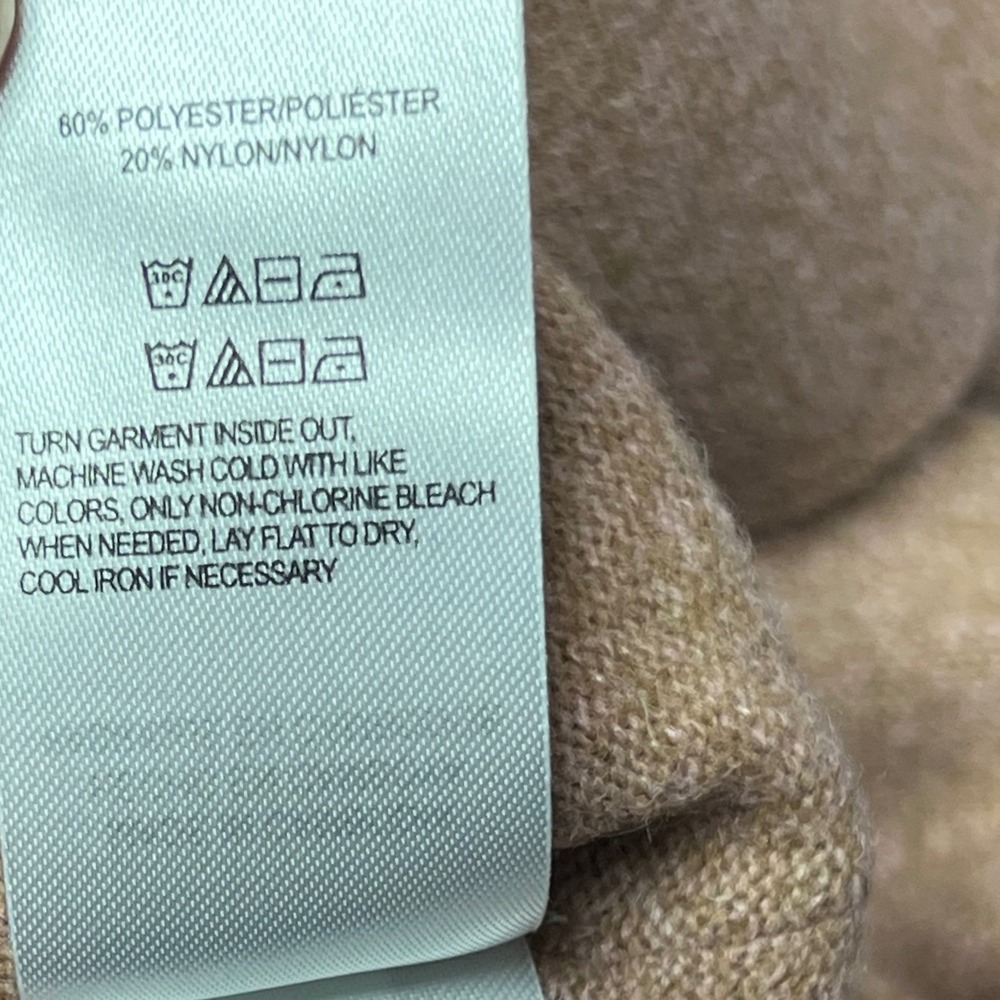 Lucky Brand V-Neck Sweater XXL Cognac Brown Long Sleeve Relaxed Knit Top NEW - Picture 7 of 9